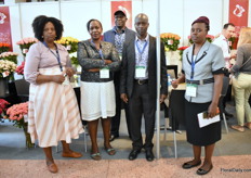 At the stand of Zena Roses were Esther Katini, Beatrice Chemeli, William Murgor, Joel Busieney and Rith Jebet